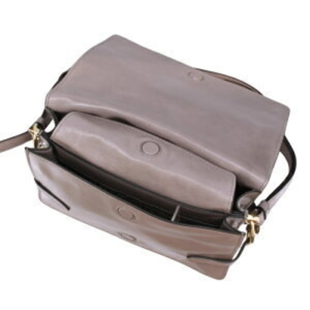 Prada Triangle Gray V Shoulder PELTRO N DVJ Bag - Picture 3 of 8